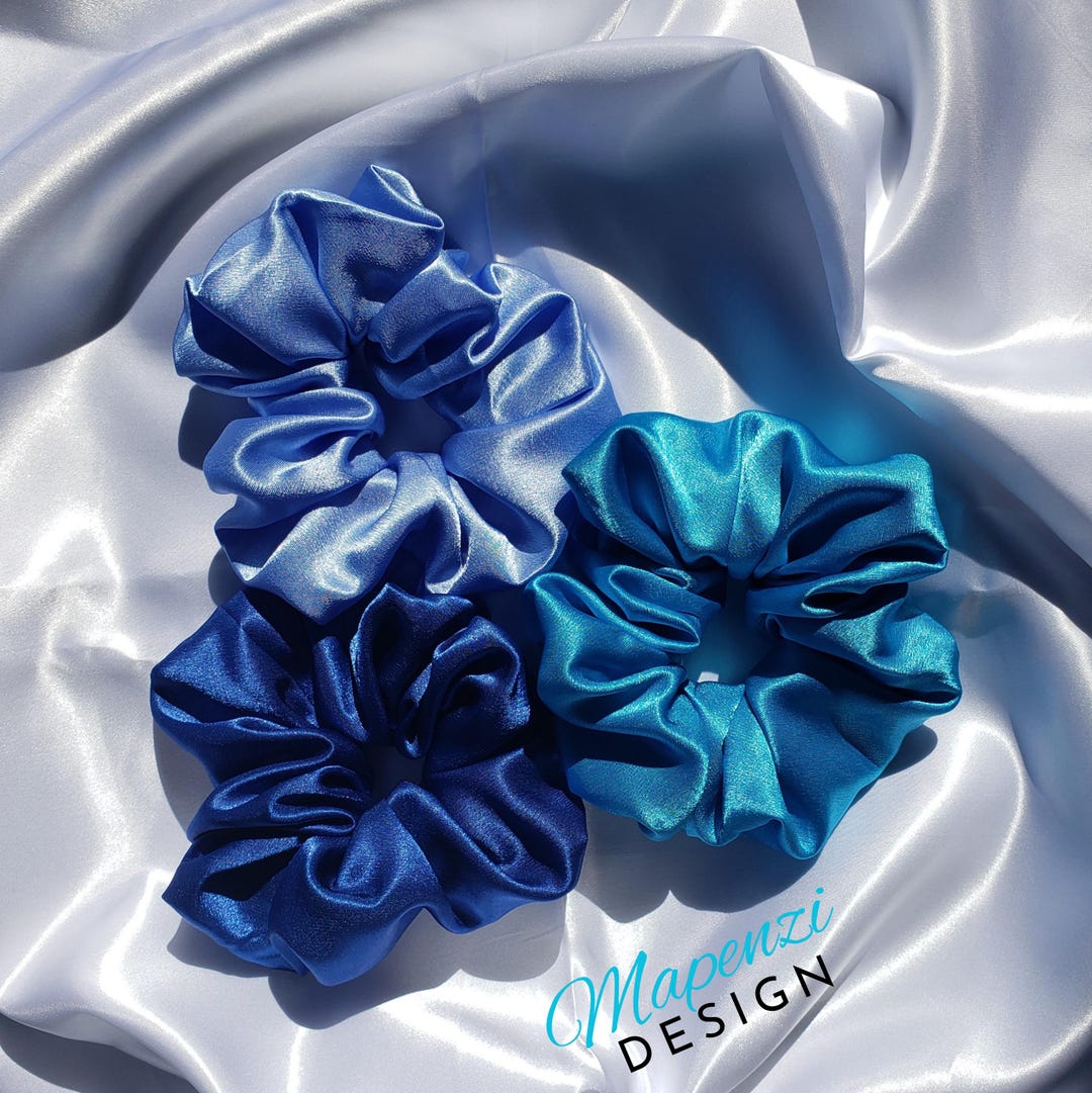 SATIN HAIR SCRUNCHIE, Silky Satin, Many Colors Women & Girls Hair ...