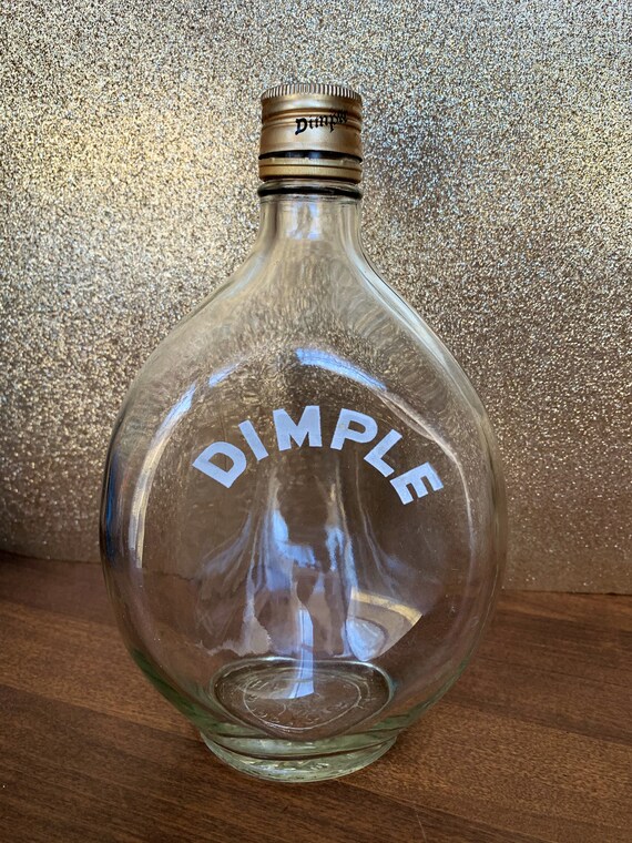 Vintage Dimple Whiskey Scotch Glass Bottle John Haig Bar Decor - Etsy