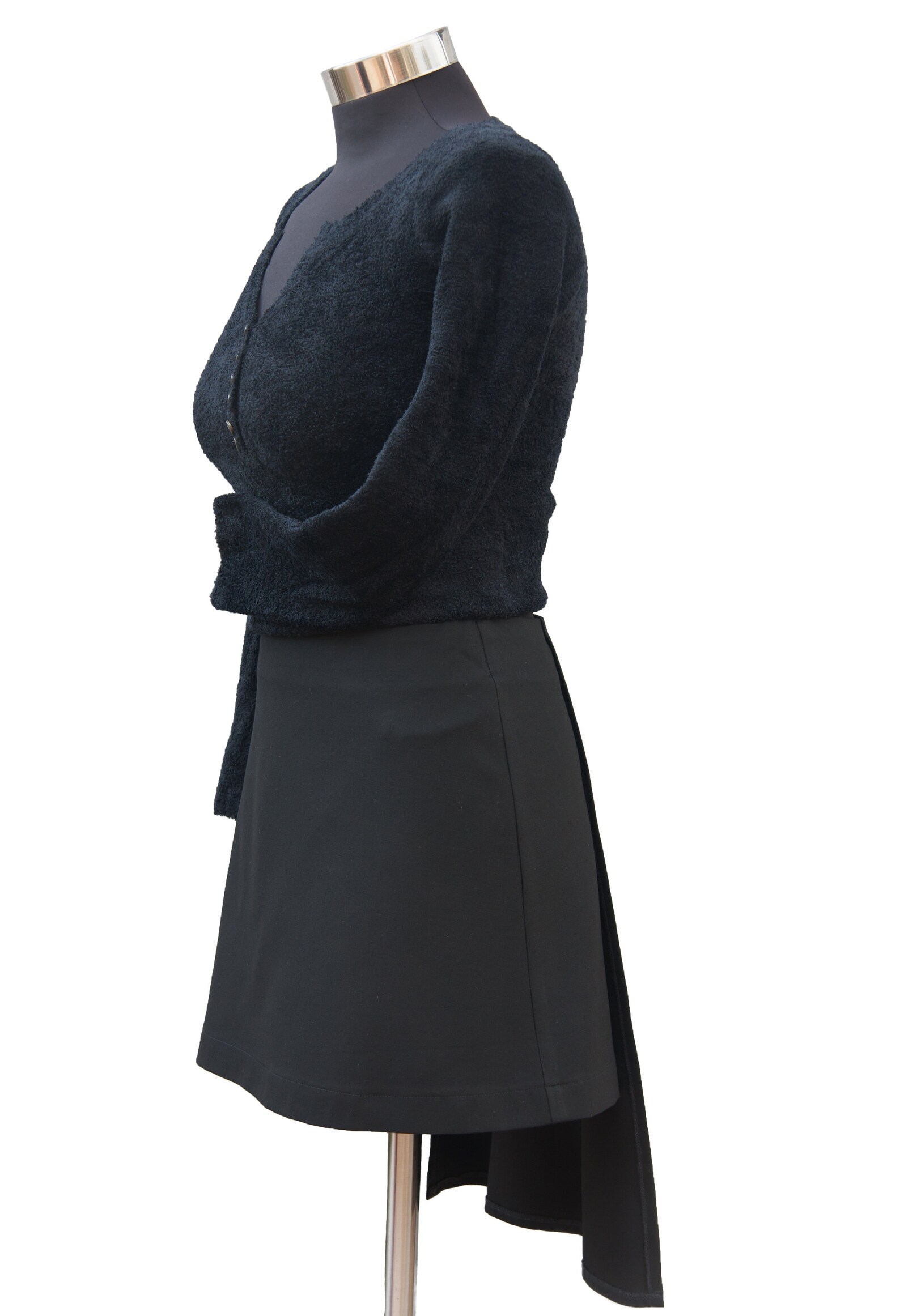 short skirt with train