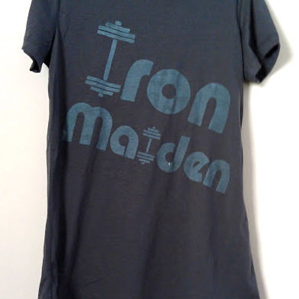 Medium Grey "Iron Maiden" Fitness / Workout T-Shirt
