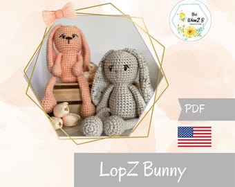 Low Sew Crochet Bunny Pattern: Easy Amigurumi (PDF Pattern)