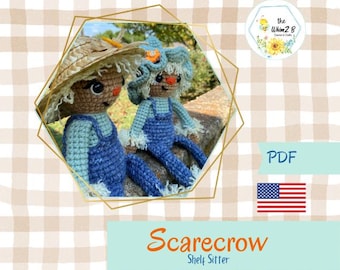 Crochet Scarecrow Shelf Sitter Pattern: Autumn Amigurumi PDF