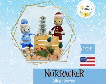 Nutcracker Crochet Pattern: Christmas Shelf Sitter (PDF Pattern)