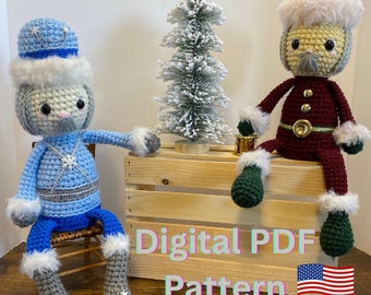 Nutcracker Crochet Pattern PDF- a crochet pattern for a Christmas  shelf sitter perfect for all nutcracker collectors