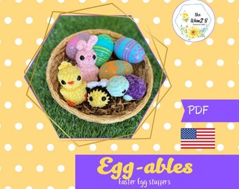 Egg-ables Crochet Pattern Bundle: Tiny Amigurumi Animals (PDF Pattern)