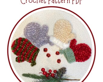 Crocheted Mitten Pattern| Little Mittens| Easy Crochet Pattern for Christmas Ornament| Beginner Friendly Crochet Pattern