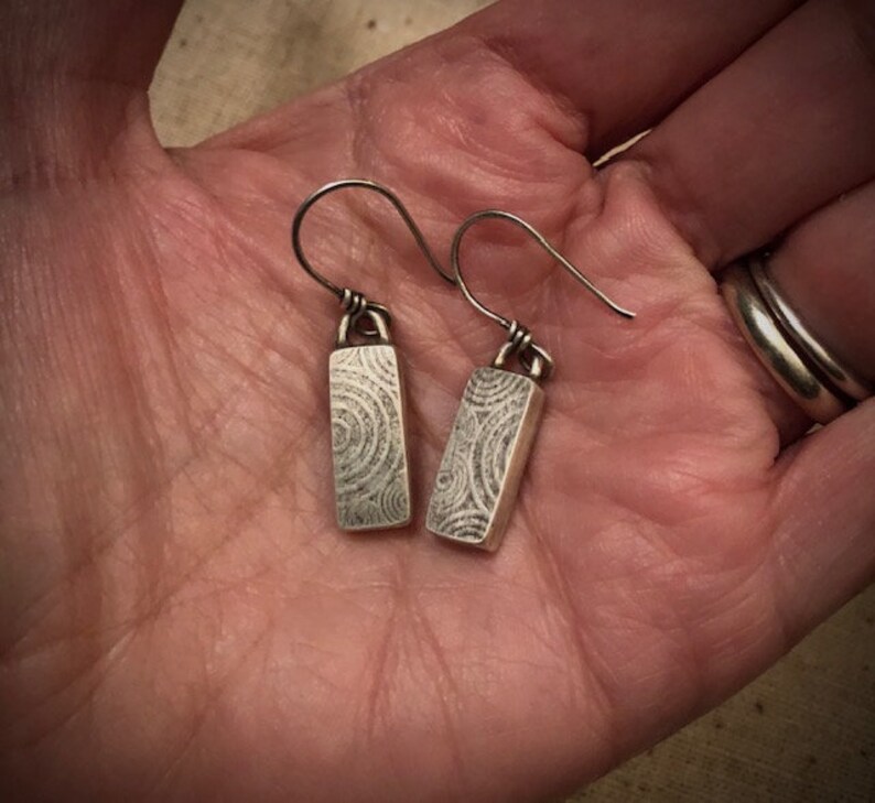Contemporary Sterling Earrings Sterling Hollow Form Earrings Boho Silver Earrings Artisan Hollow Form Earrings
