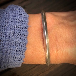 Chunky Sterling Cuff, Thick Sterling Boho Cuff, Classic Sterling Cuff
