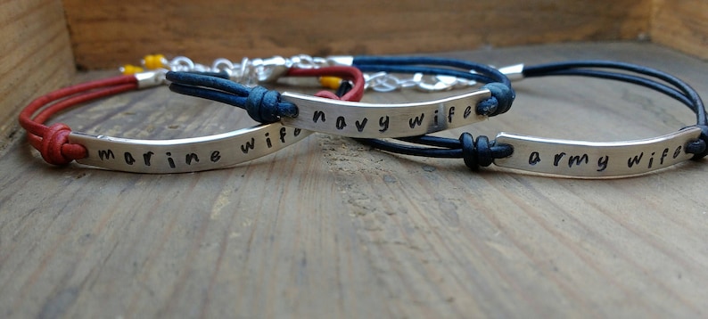 Army Mom Leather Cord Bracelet Army Jewelry Army Leather Bracelet Army Wife Army Army Wife Leather Cord Bracelet Army Cord Bracelet