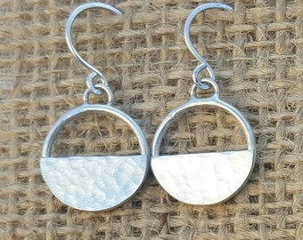 Minimalist Silver Hoop Earrings, Hoop Earrings, Modern Geometric Hoops, Sterling Hoop Earrings, Minimalist Hoop Earrings, Minimalist Hoops