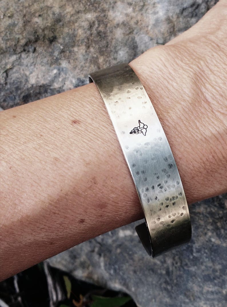 Medical Alert Custom Bracelet Cuff Hand Stamped Bracelet Etsy
