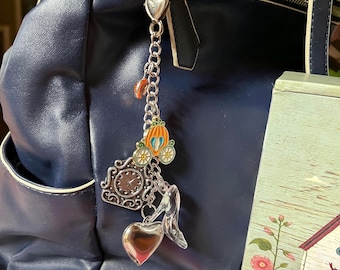 Cinderella Princess Ball Pumpkin Carriage Bag Purse Charm