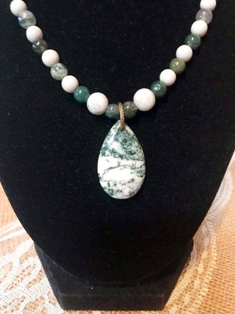 Genuine Fancy Jasper Tree Agate Feldspar Beads Necklace Set