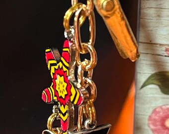 Groovy Sunglasses Dog Star Cross Bag Purse Charm