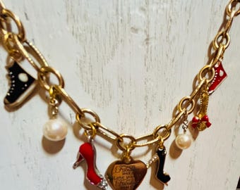 Fabulous Shoe Charm Necklace/Bracelet Earring Set