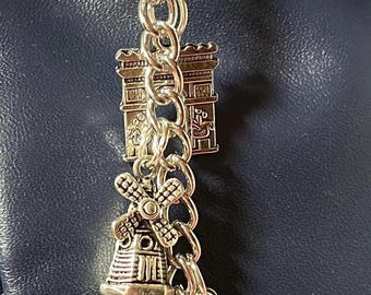 Spinning Globe Paris Denmark Coastal Travel Bag Purse Charm