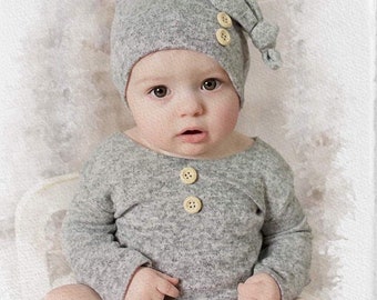 Newborn Flat Cap sets,Beige Check flat cap with pants,Newborn photography prop,Vintage style baby boy clothing prop.Handmade in UK by me