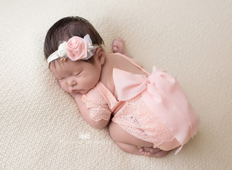 Newborn Photo Outfit Girl Newborn Props Girl Lace Romper Etsy