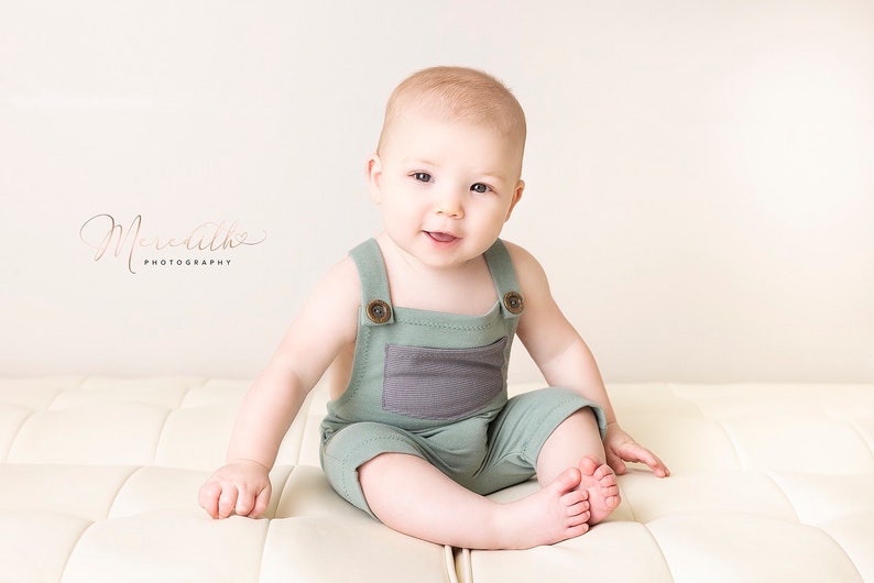 Sitter boy photo outfit baby boy props, baby photography, 6 colors romper 3,6,9 mo sitter photo shoot, sitter photography prop. RTS image 2