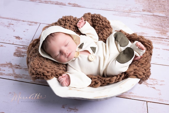 Newborn boy photo outfit, newborn photography, hooded romper, baby boy photo props, waffle cotton hoodie, baby overalls photo shoot
