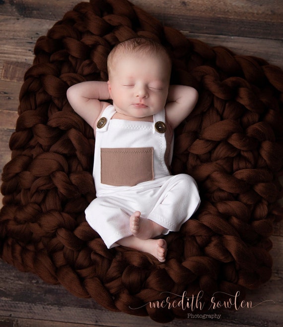 Fotografía de niño bebé, traje de foto de 0-3 meses niño, romper de niñera,  apoyos de la foto bebé niño, romper, gris azul beige -  España