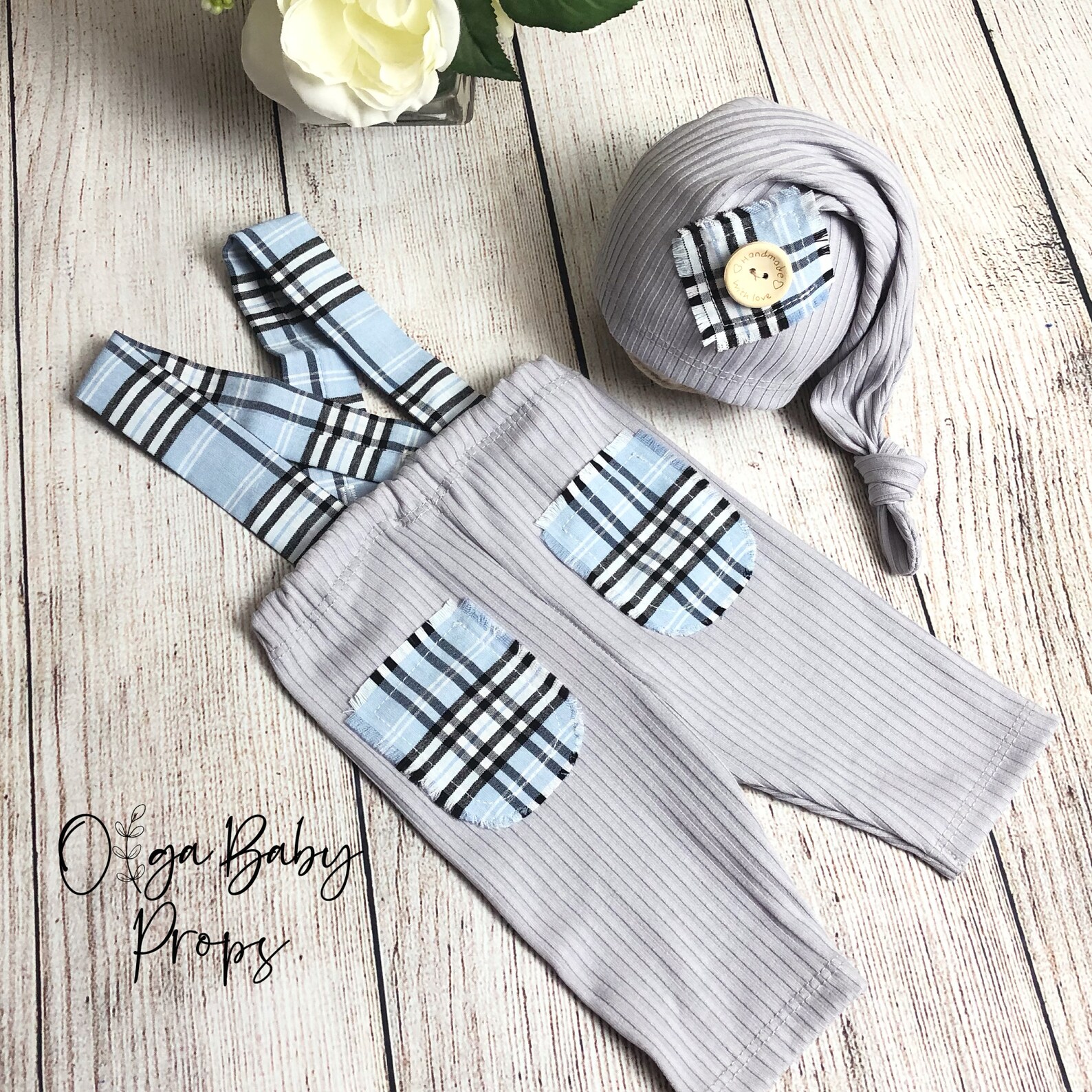 Newborn Boy Photo Outfit Newborn Photography Set Pants With - Etsy