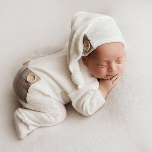 Newborn Footed Sleeper Baby Pajama Footed Romper and Hat Etsy