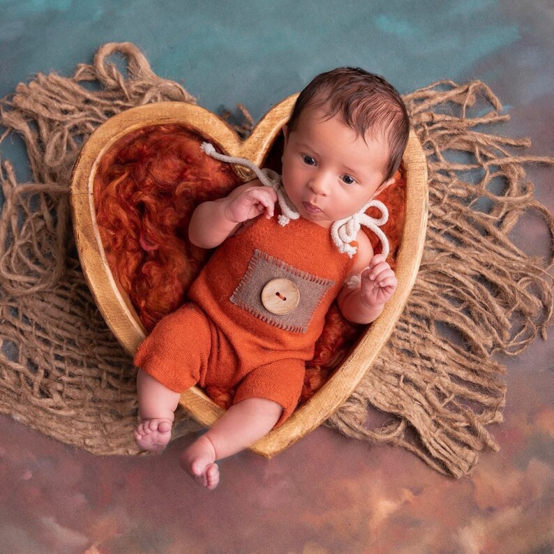Newborn boy Photo Outfit Baby Photo shoot Rustic Photo