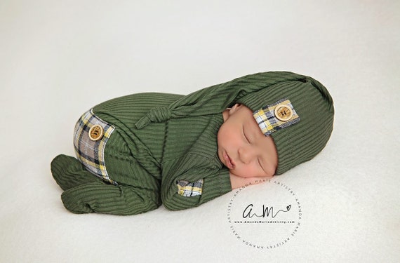 Newborn photo shoot, Sleeper photo Romper, baby boy, Photo Props, Footed Sleeper, Photo Outfit, Photography Prop Overalls, RTS