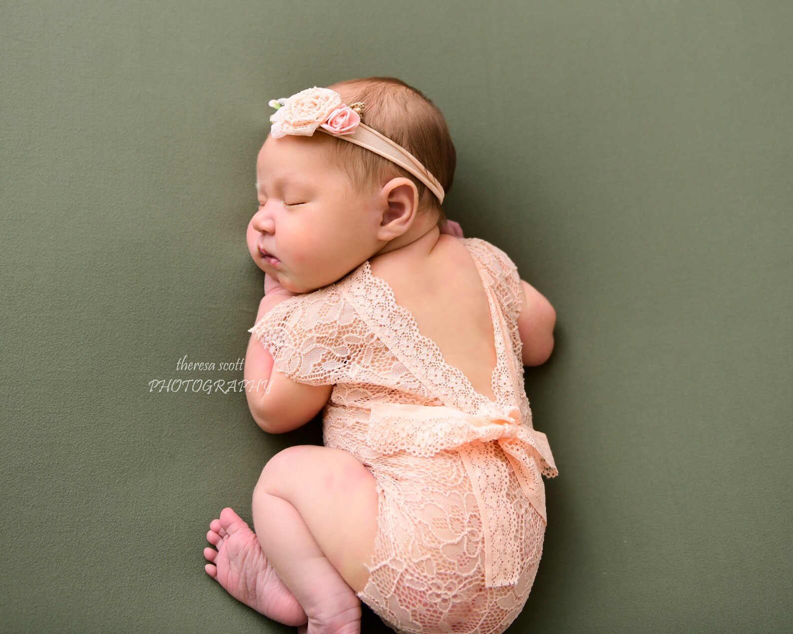Newborn Girl Lace Romper Props Ivory Baby Girl Photo Etsy