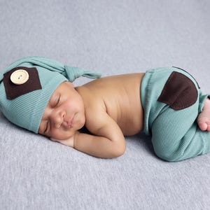 Newborn pants and hat photo props baby boy newborn photography set newborn pants newborn  photography prop ready to ship!