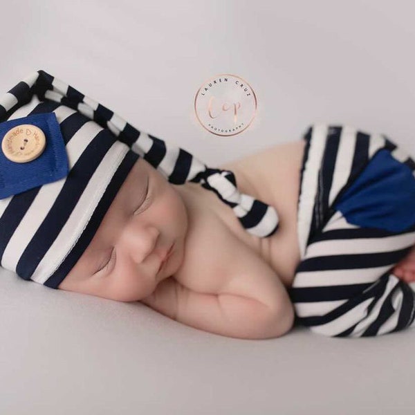 Newborn boy photography outfit, photo shoot, props boy, striped sage cappuccino pants and hat, baby boy photo outfit, newborn photography