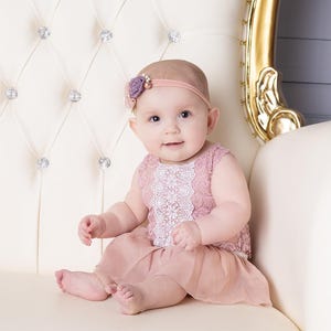 Baby girl photo props, Cake smash outfit, sitter girl 12-18 months romper dress, light purple dress, baby girl photo, sitter portrait