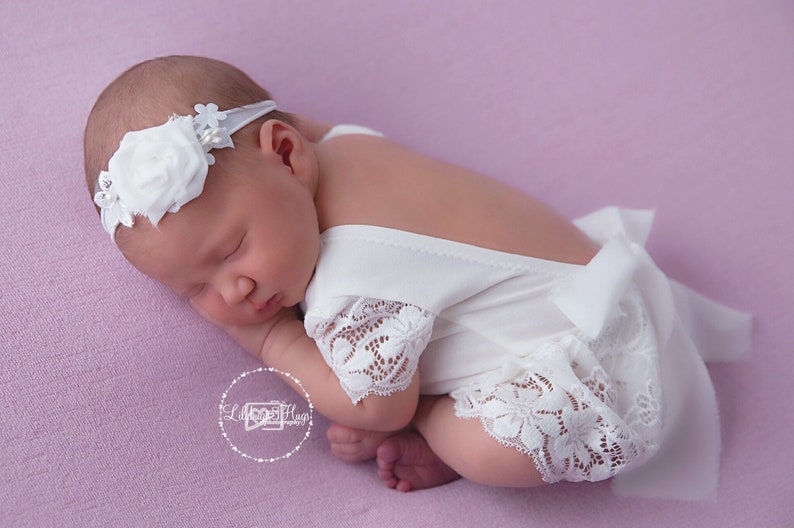 Newborn Photo Outfit Girl Newborn Props Girl Lace Romper Etsy