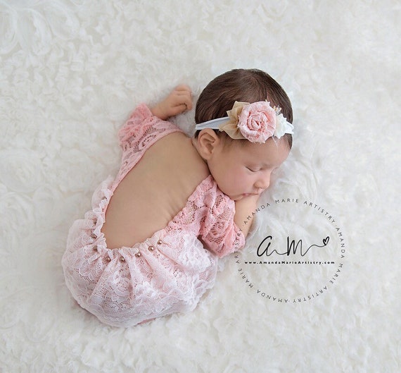 Himom Newborn Baby Girl Infant Cute Polka Dots Romper&Headband Photography Props Princess Vest Outfit