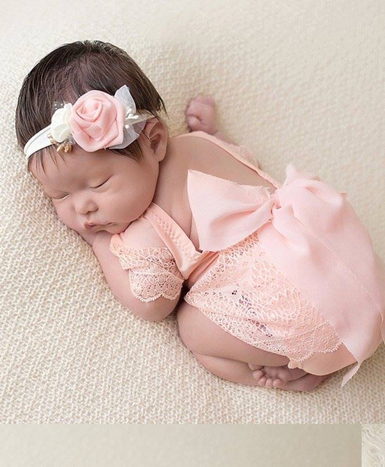 Newborn Photoshoot Newborn Lace Onesie Baby Lace Onesie, Headband