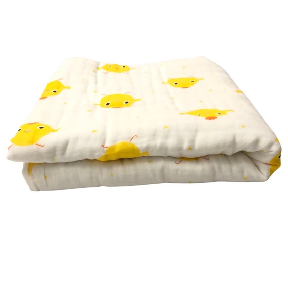 100% Cotton Muslin 6 Layer Gauze Swaddle Newborn Receiving Blanket, Nursing Cover Up, Waffle Blanket