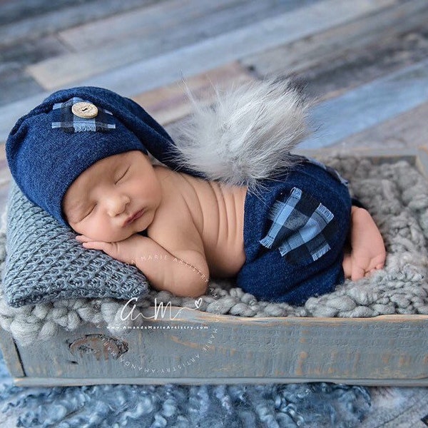 Baby photo outfit boy, baby boy photo shoot, photo shoot boy, pants and sleeping hat, Beige navy brown green, newborn boy pictures portrait