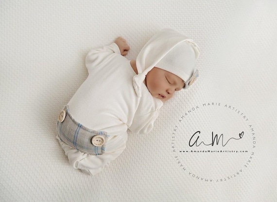 Newborn photo shoot, Sleeper photo Romper, baby boy, Photo Props, Footed Sleeper, Photo Outfit, Photography Prop Overalls, RTS