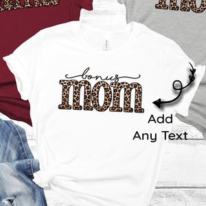 Personalized Bonus Football and Cheer Mom v-neck tee Football Mom Cheer Mom Bonus Mom Gift Step Mom Gift