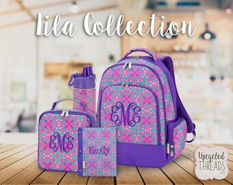 girl backpack lunchbox set