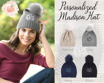 monogrammed winter hats