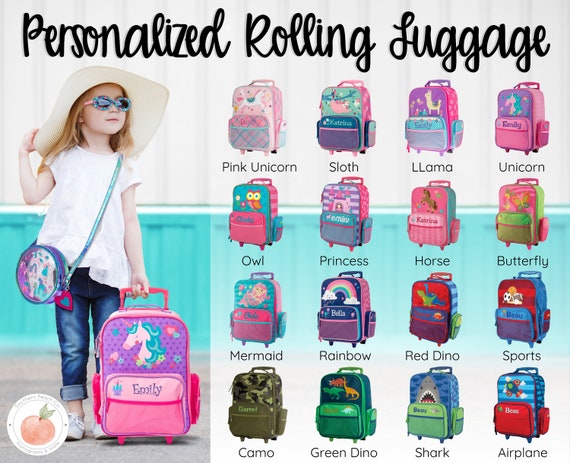 monogrammed childrens luggage