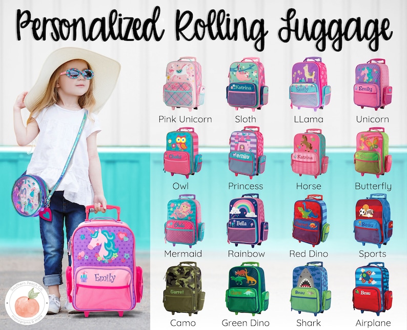 Personalized Rolling Luggage for Kids Stephen Joseph Toddler Etsy