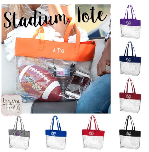 Clear Purse clear bag Game day Bag monogram stadium bag Etsy
