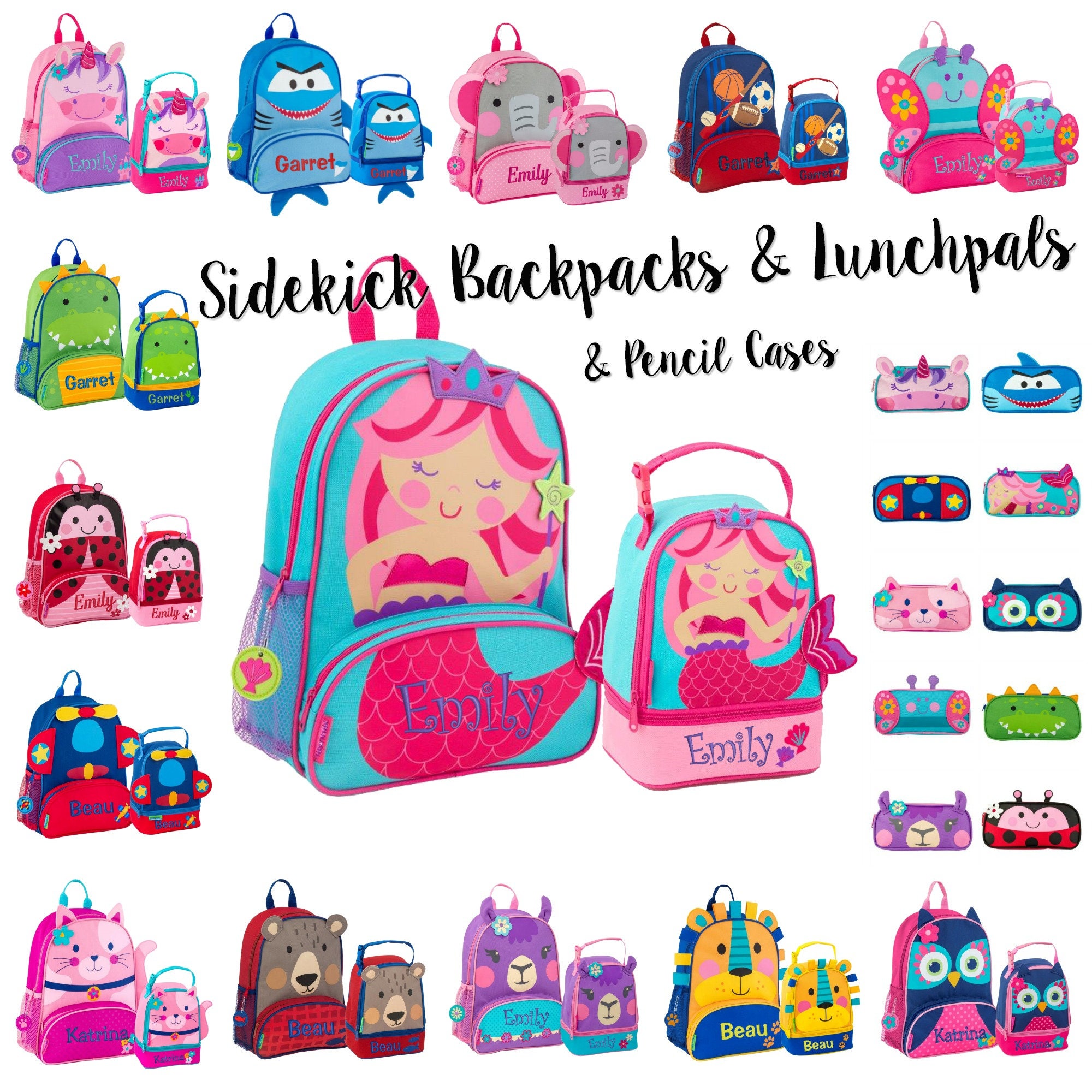personalized backpack set boys