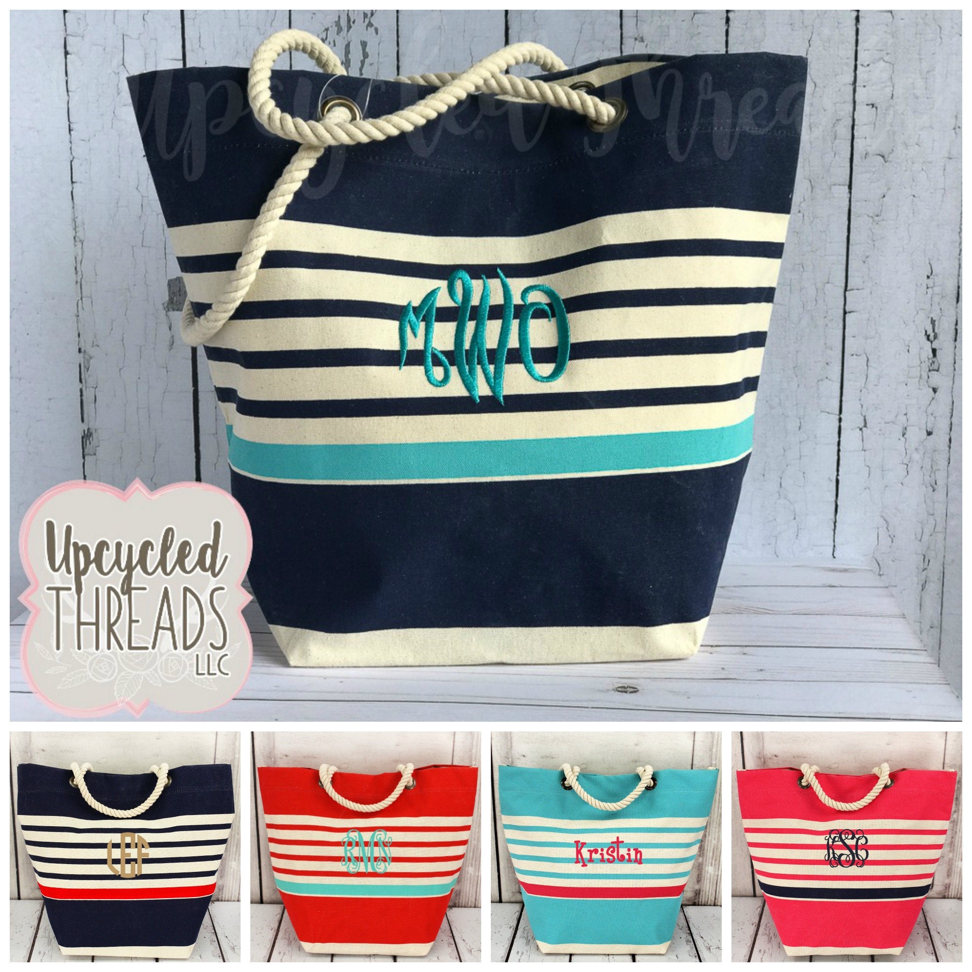 monogrammed beach bag personalized beach bag monogram tote