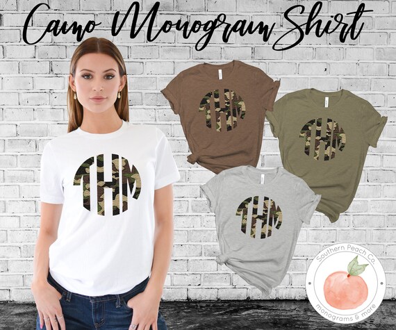 Camo Monogram Shirt Camo Print Monogram 