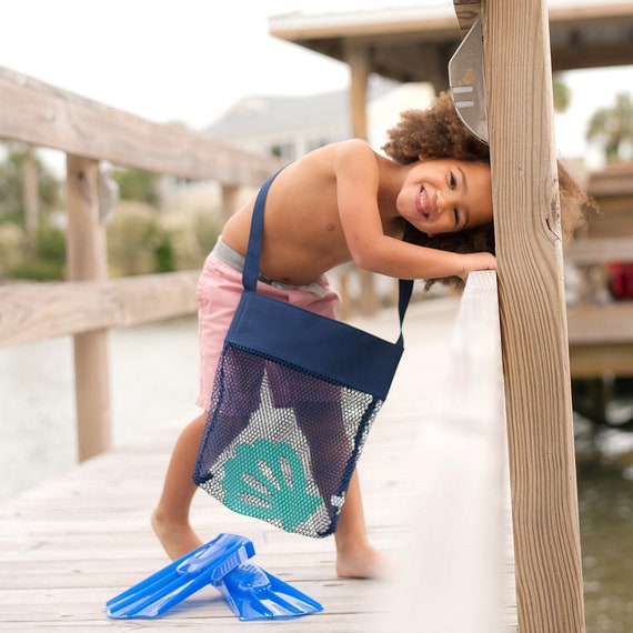Mesh shell totes Monogrammed shell totes Personalized kids shell totes