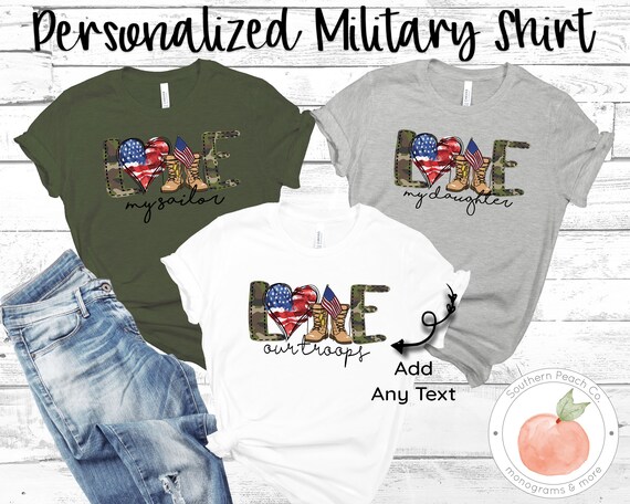 Personalized Military T-shirt Thin 